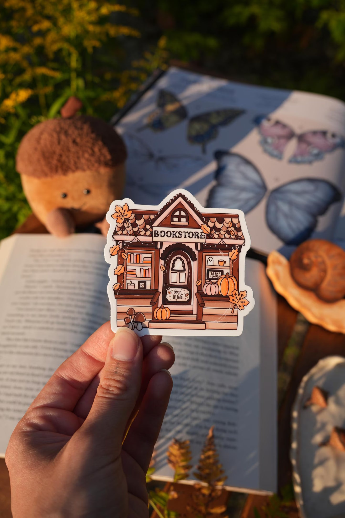 Autumn Bookstore Sticker