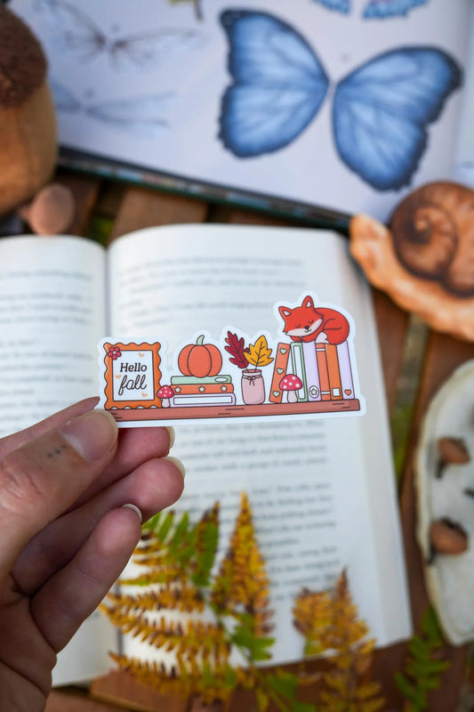 Hello Fall Bookshelf Sticker