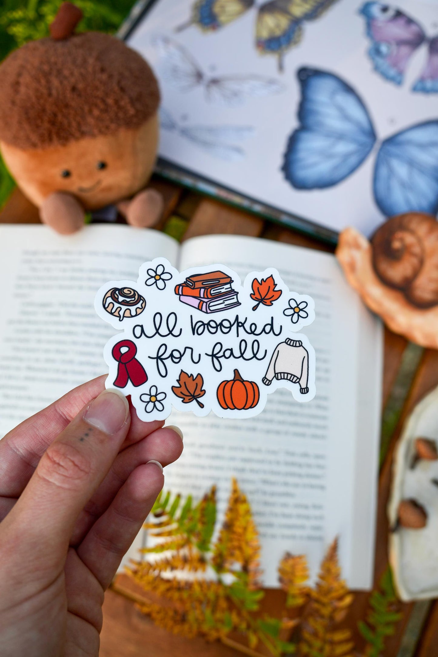 All Booked for Fall Sticker