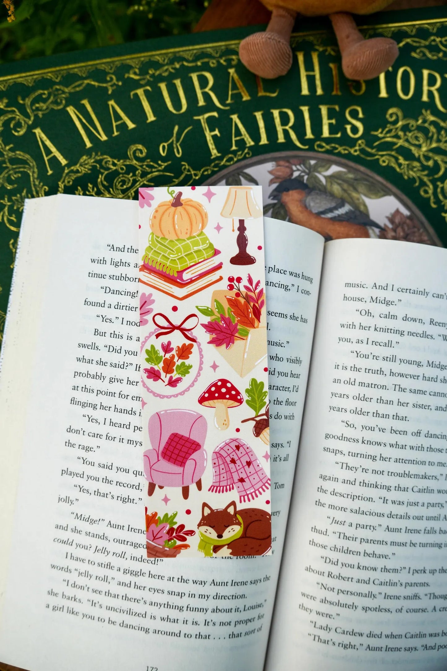 Cozy Autumn Reading Nook Bookmark