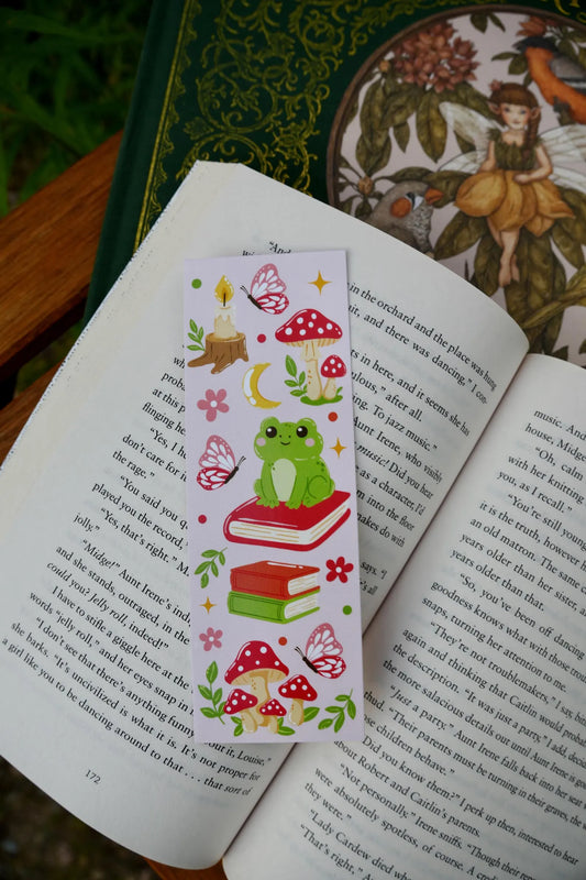 Cottagecore Frog Bookmark