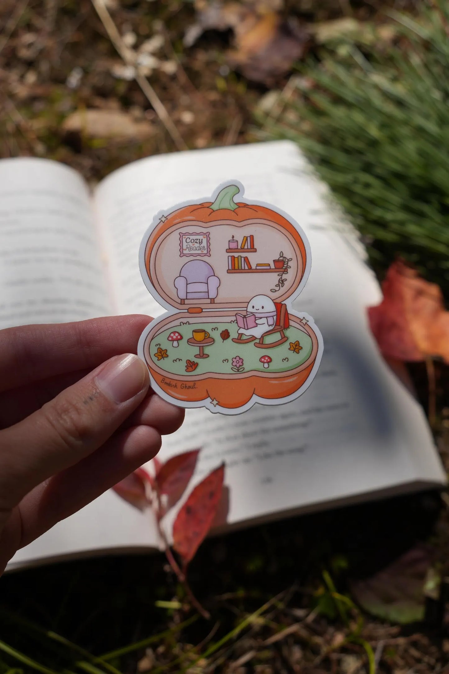 Pumpkin Reading Nook Sticker