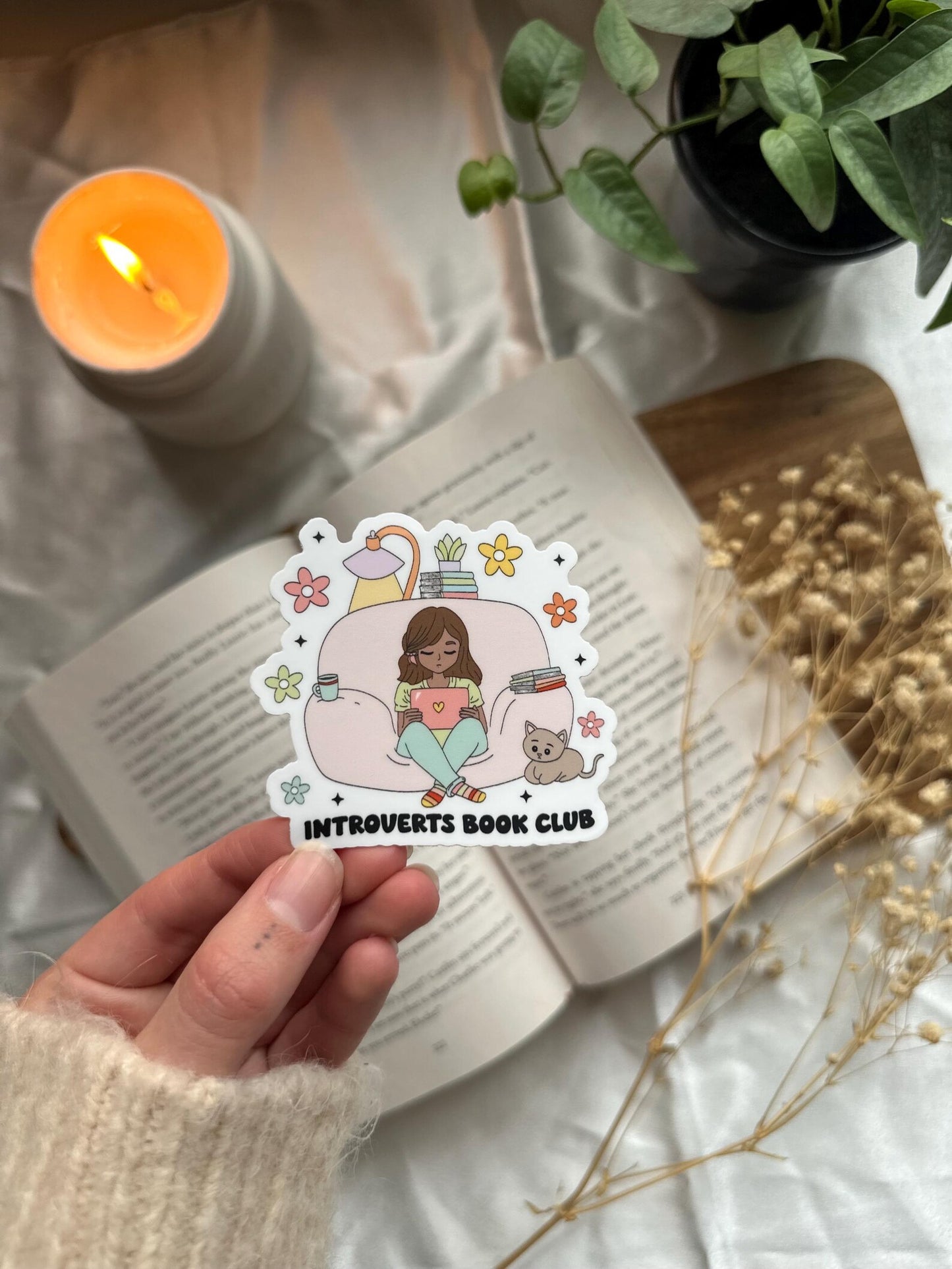 Introverts Book Club Sticker