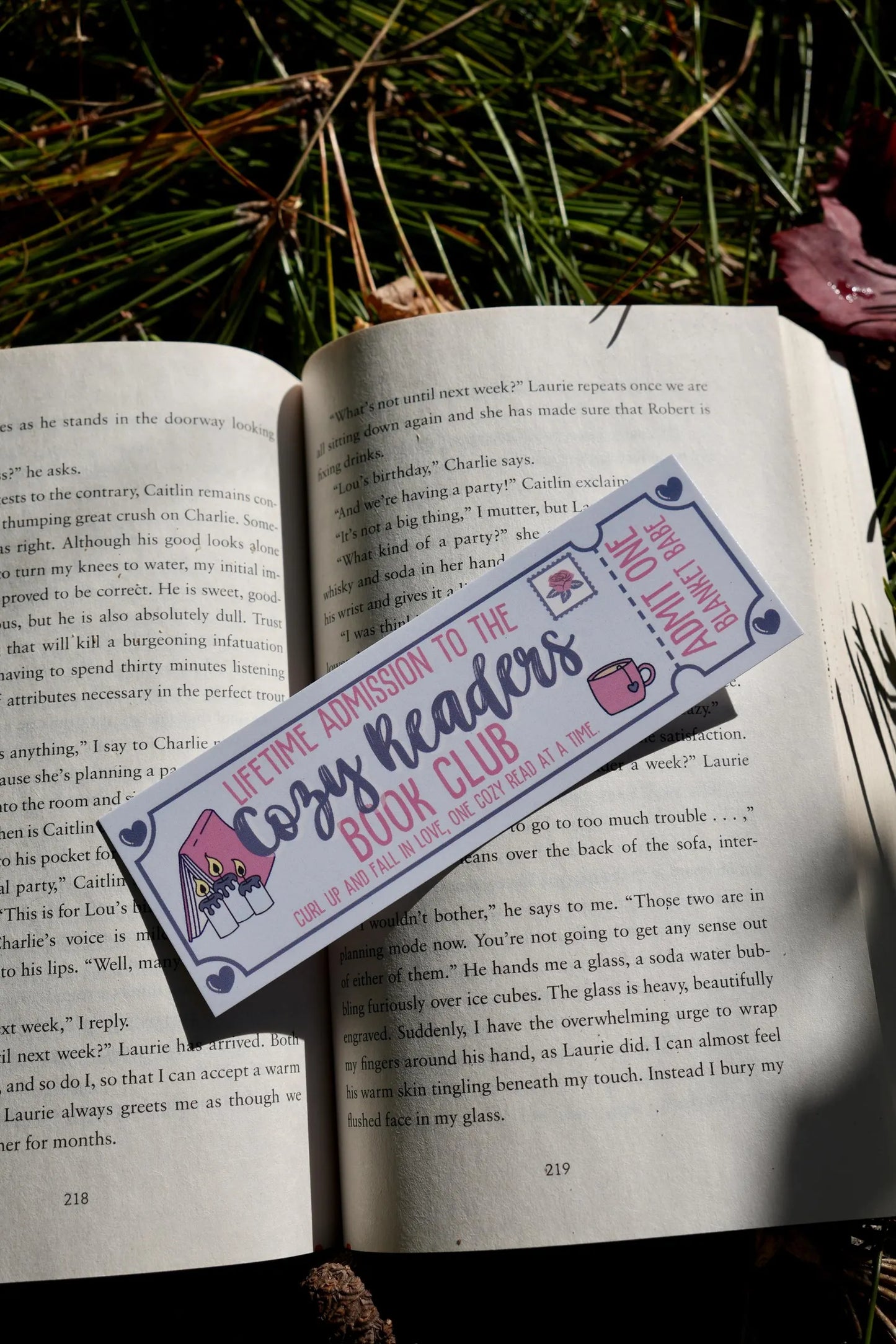 Cozy Readers Book Club Bookmark