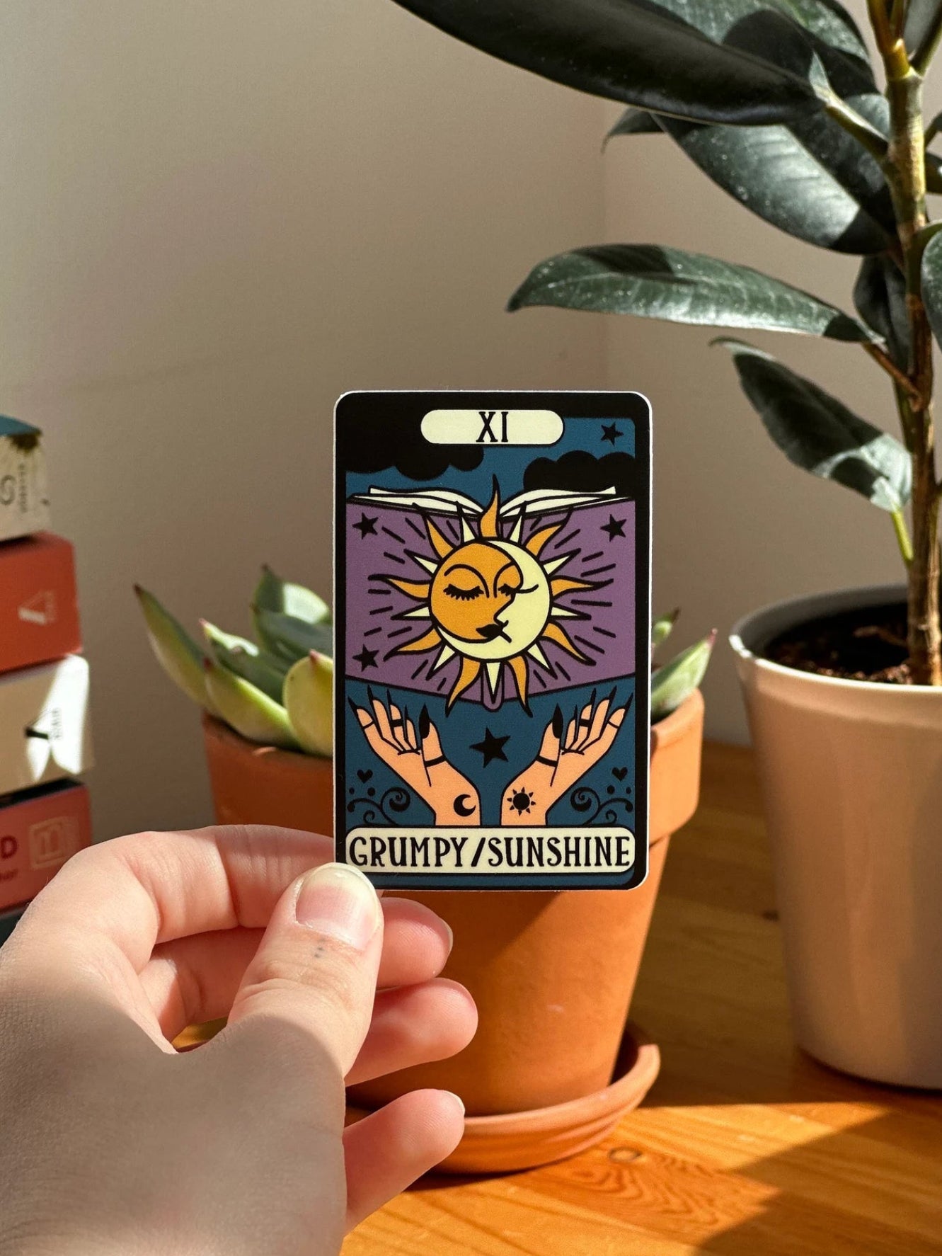 Grumpy Sunshine Tarot Sticker