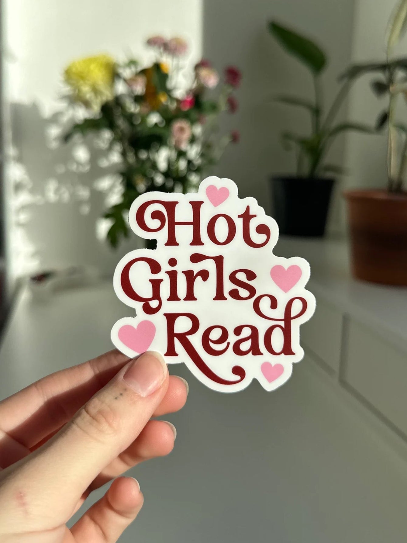 Hot Girls Read Sticker