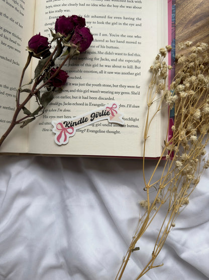 Kindle Girlie Bow Sticker