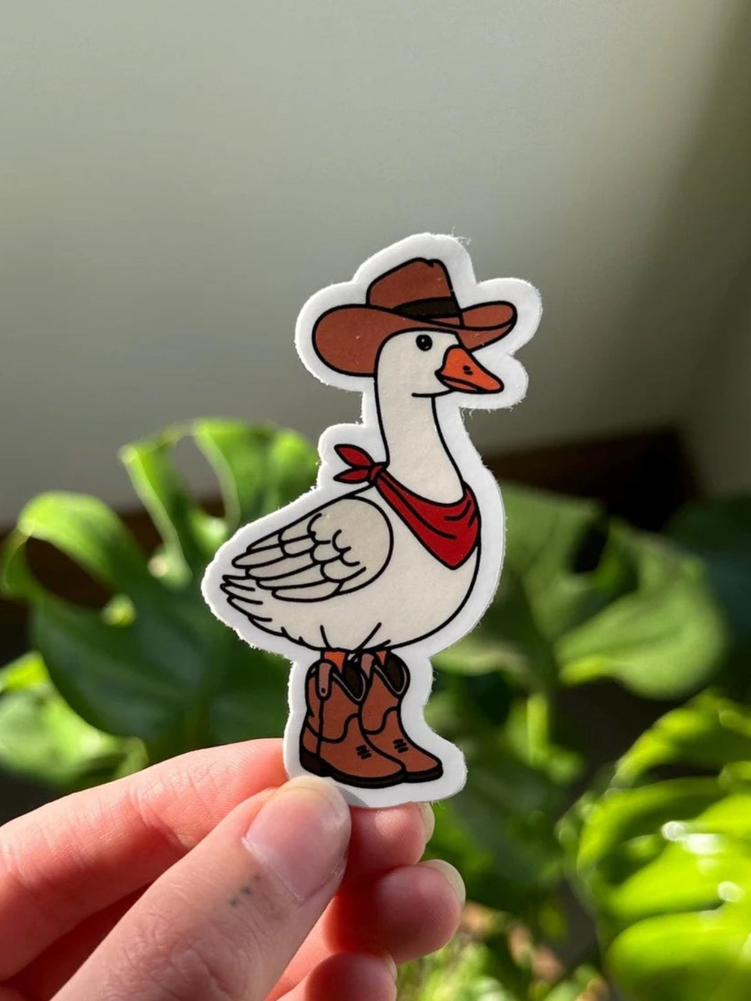 Cowboy Goose Sticker