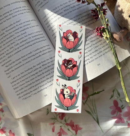 Tulip Animals Reading Bookmark