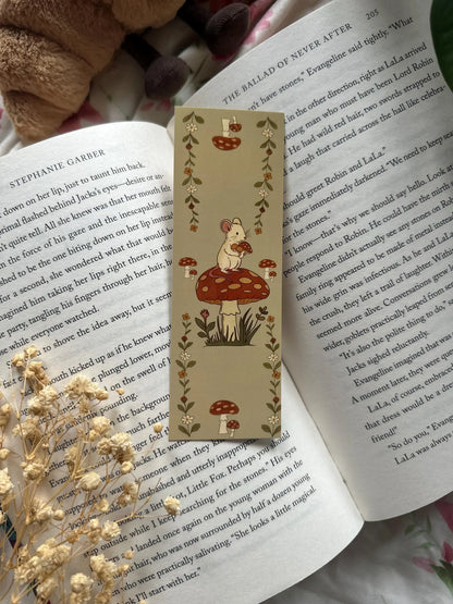 Mouse on a Mushroom Bookmark