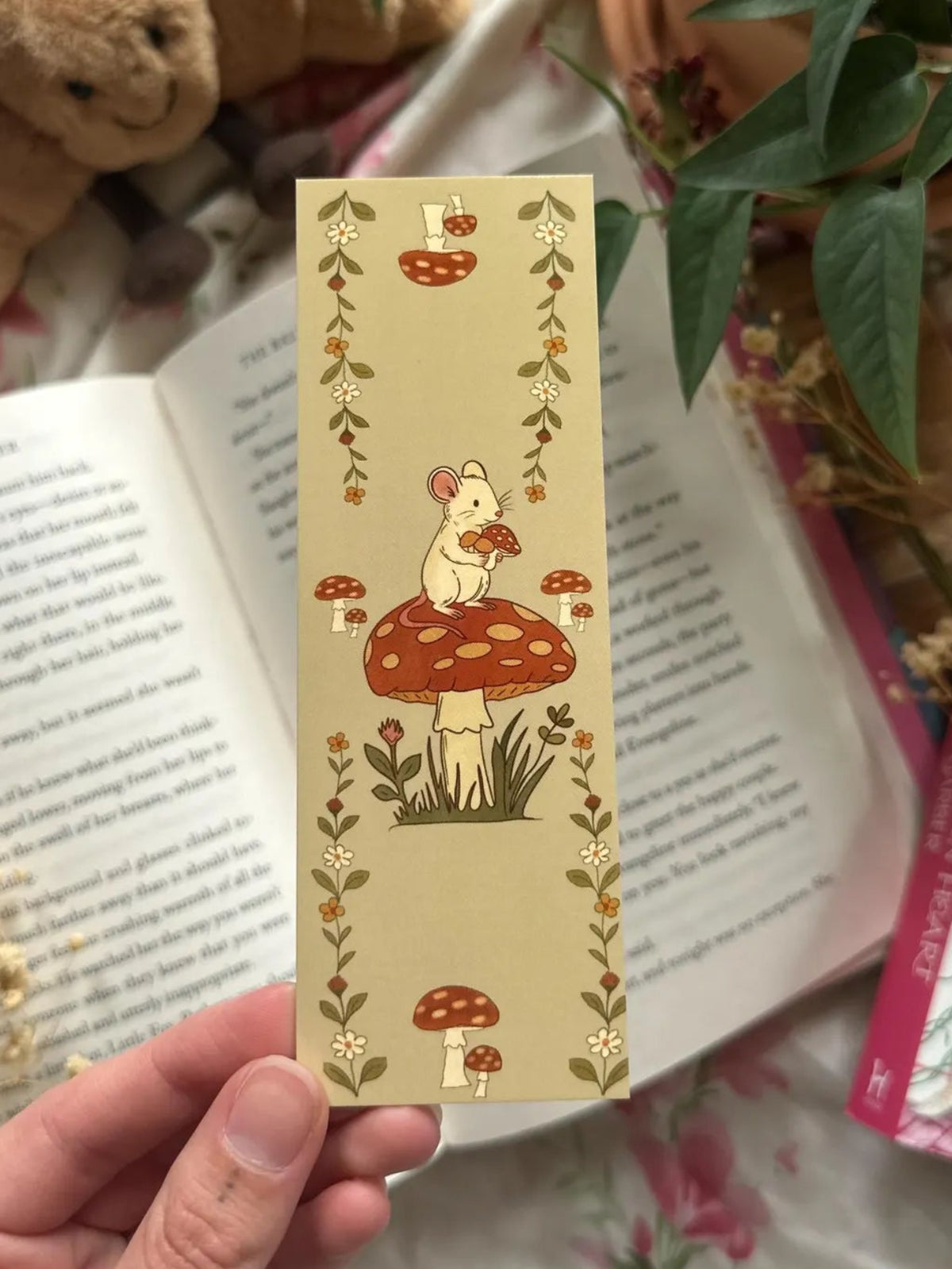 Mouse on a Mushroom Bookmark