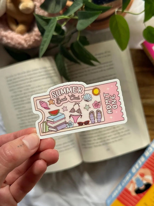 Summer Book Club Ticket Sticker