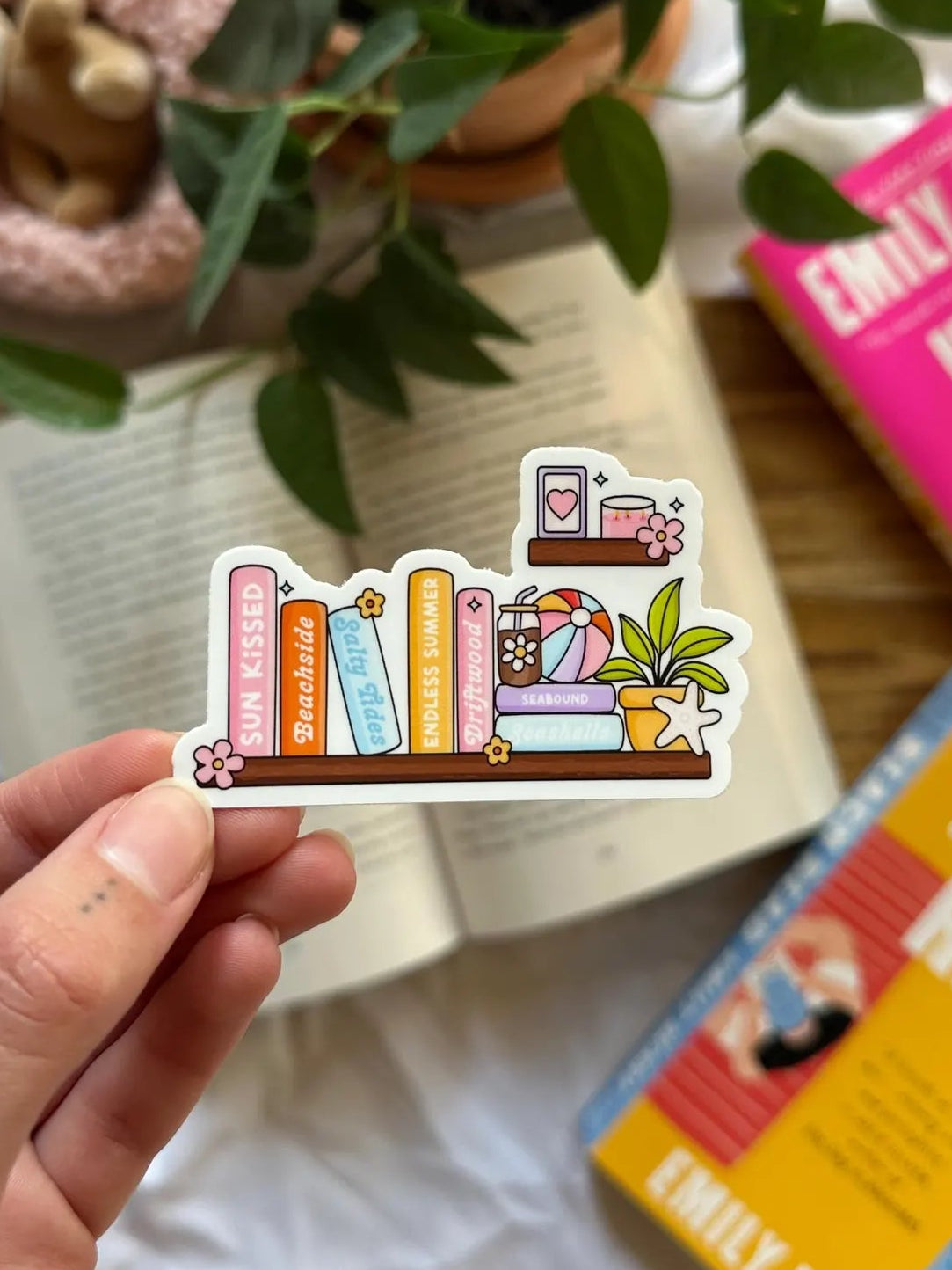 Summer Book Shelf Sticker