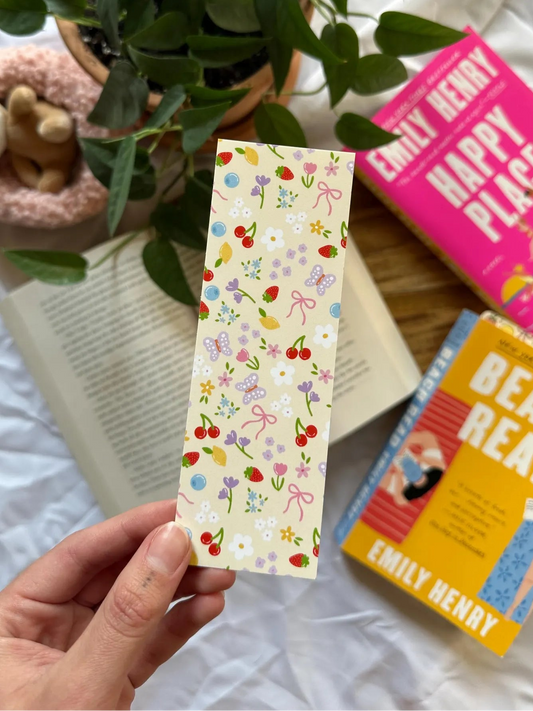 Yellow Cottagecore Summer Pattern Bookmark