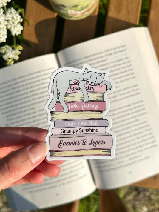 Romance Book Tropes Cat Sticker