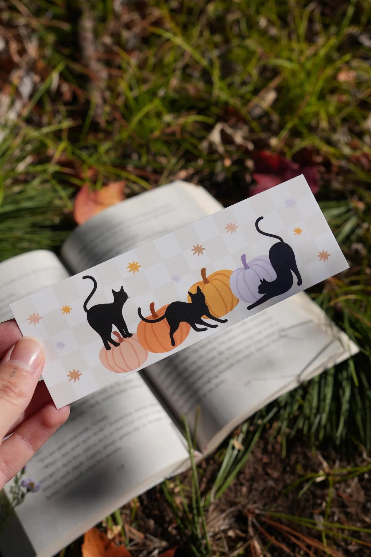 Cats and Pumpkins Bookmark