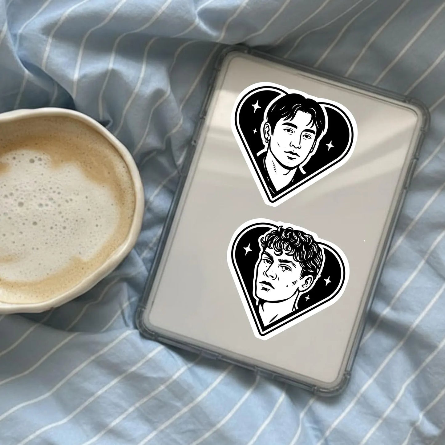 Heated Rivalry Heart Stickers