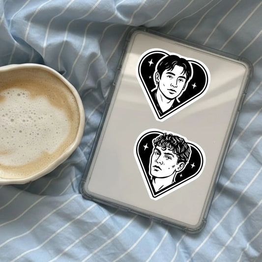 Heated Rivalry Heart Stickers