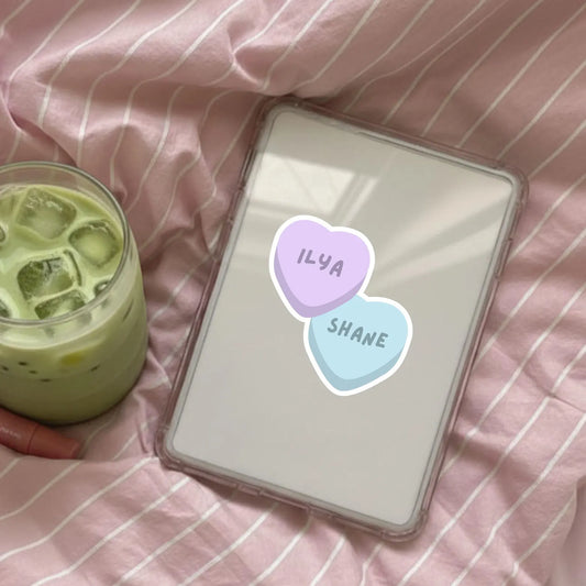 Ilya + Shane Candy Hearts Sticker