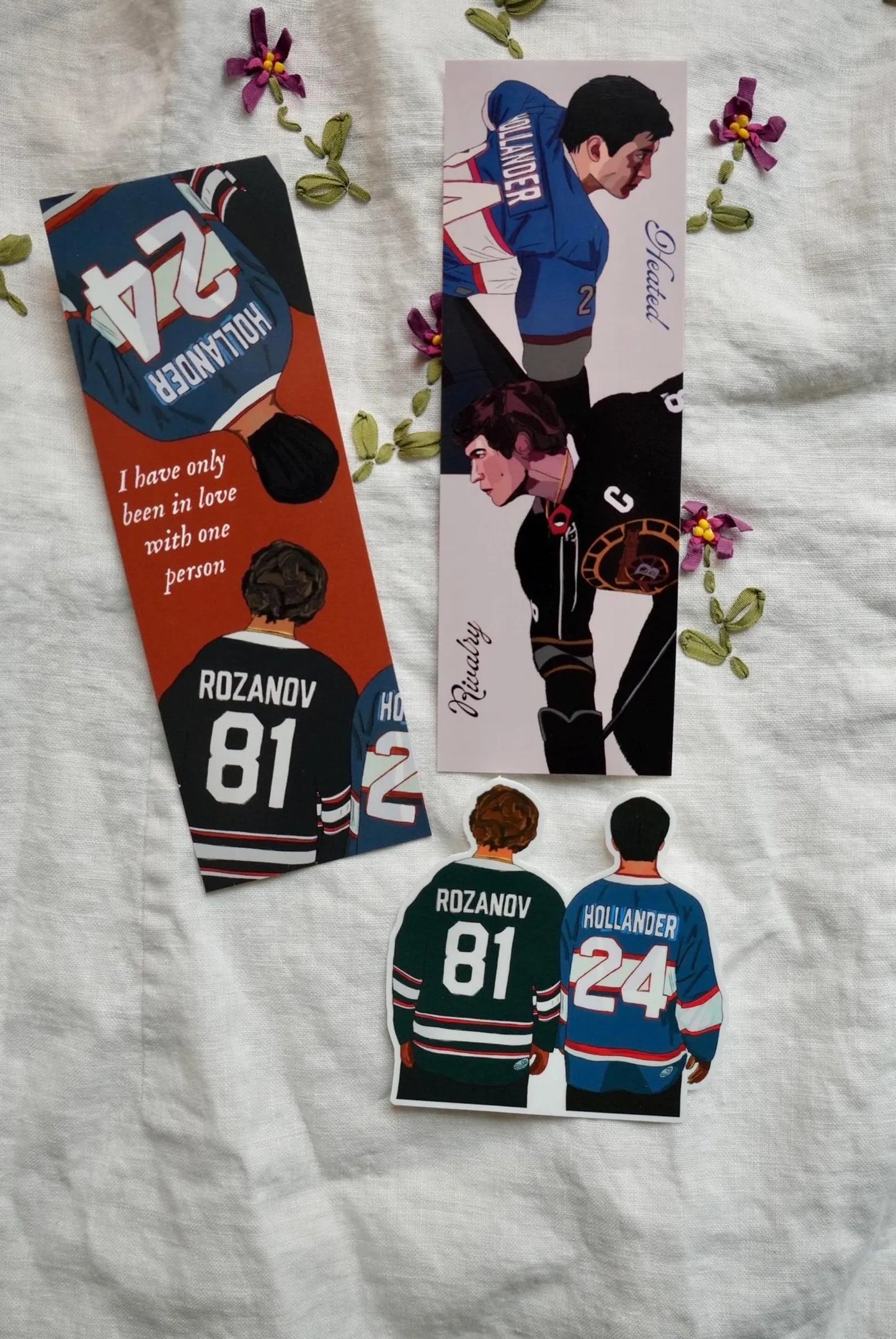 Heated Rivalry Sticker & Bookmark Bundle (2 bookmarks, 1 sticker)