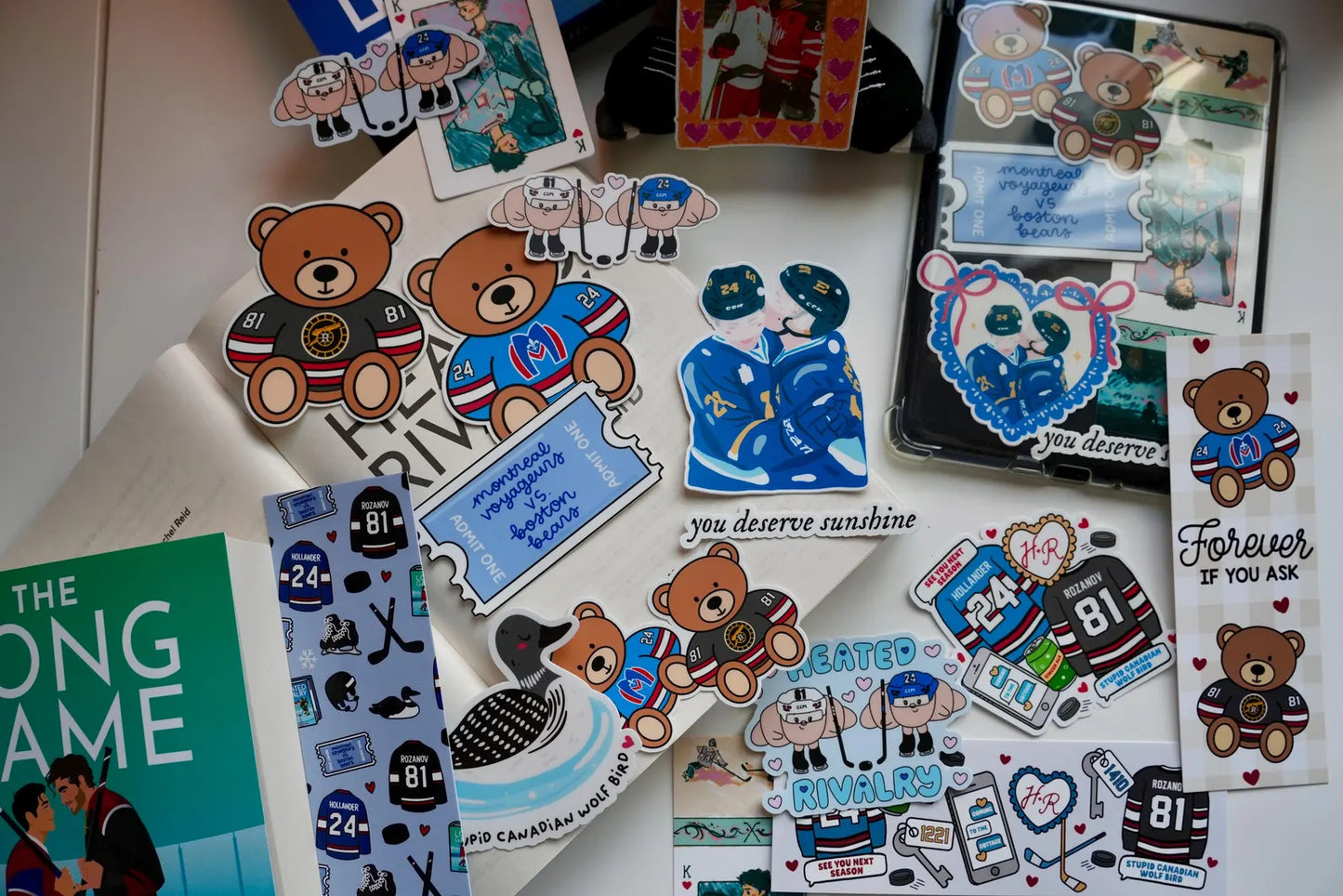 Heated Rivalry MYSTERY Sticker & Bookmark Bundle
