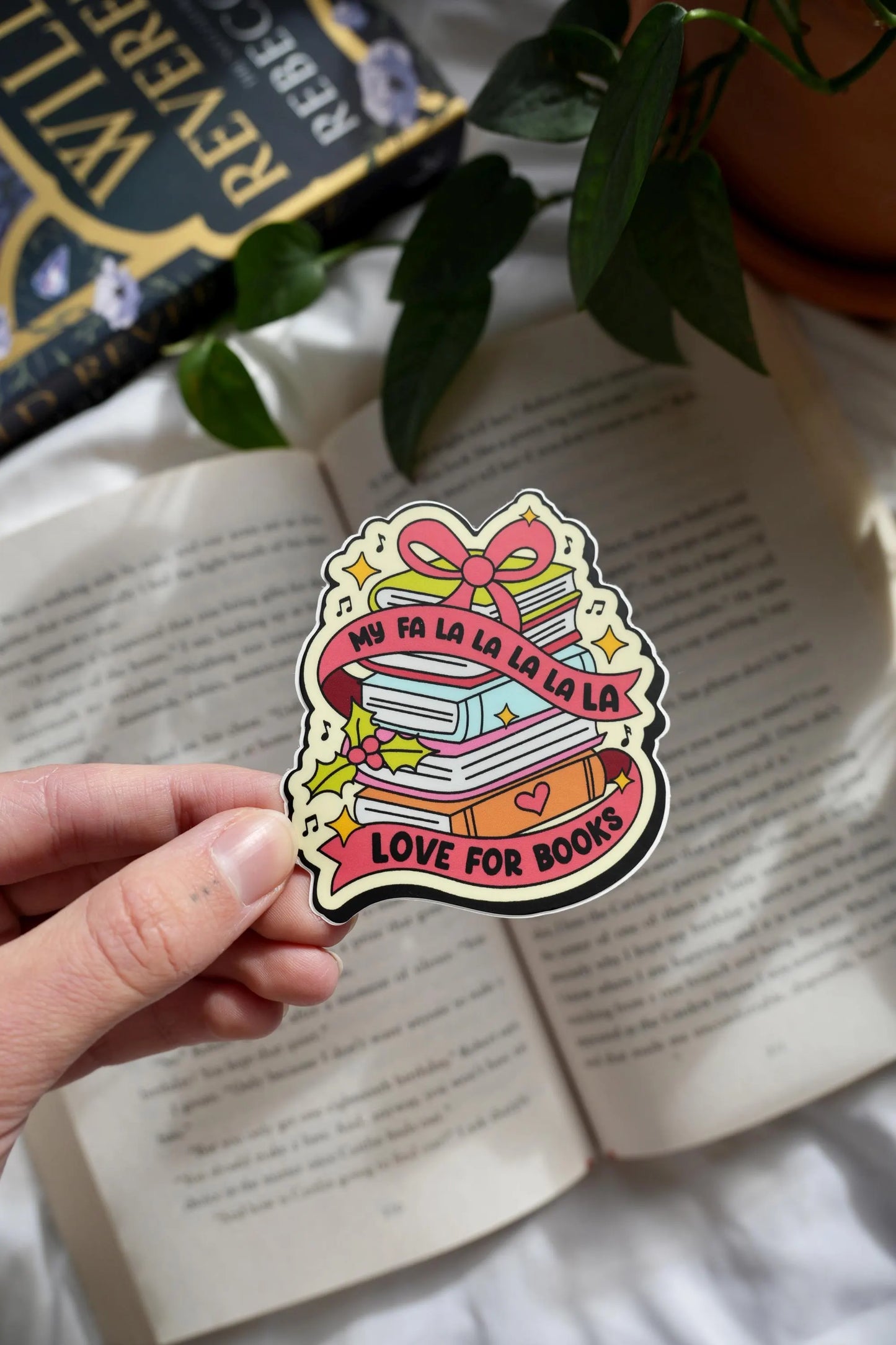 My Fa La La Love For Books Sticker