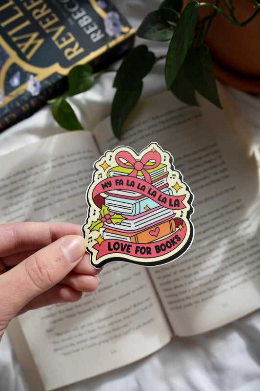 My Fa La La Love For Books Sticker