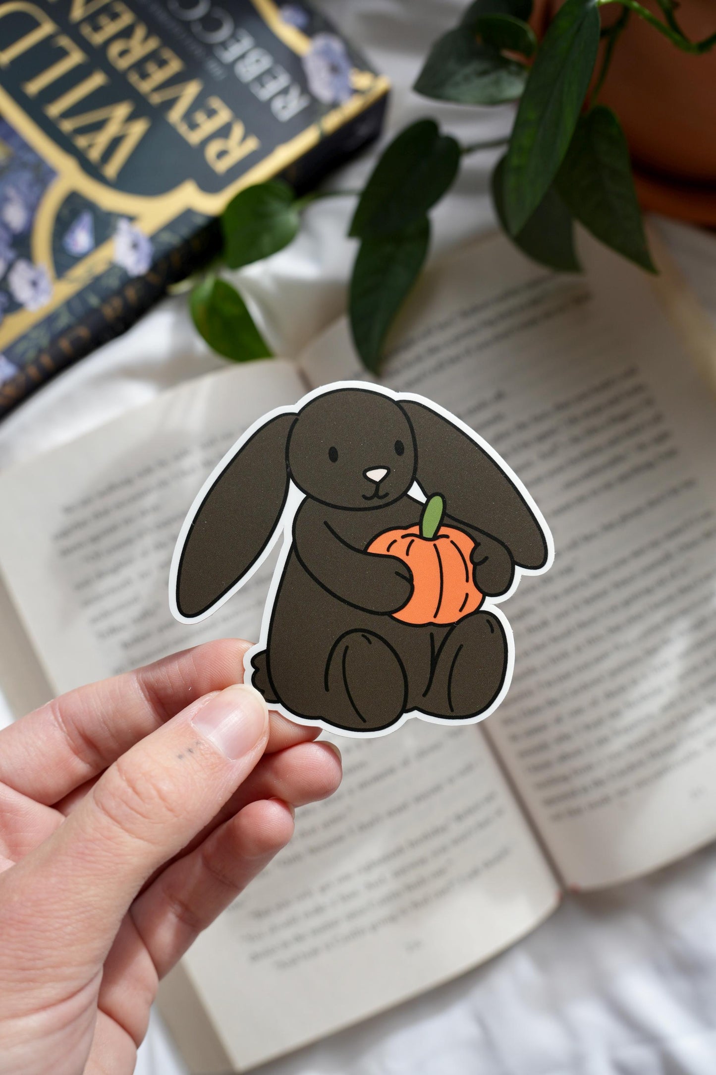 Bunny and Pumpkin Sticker