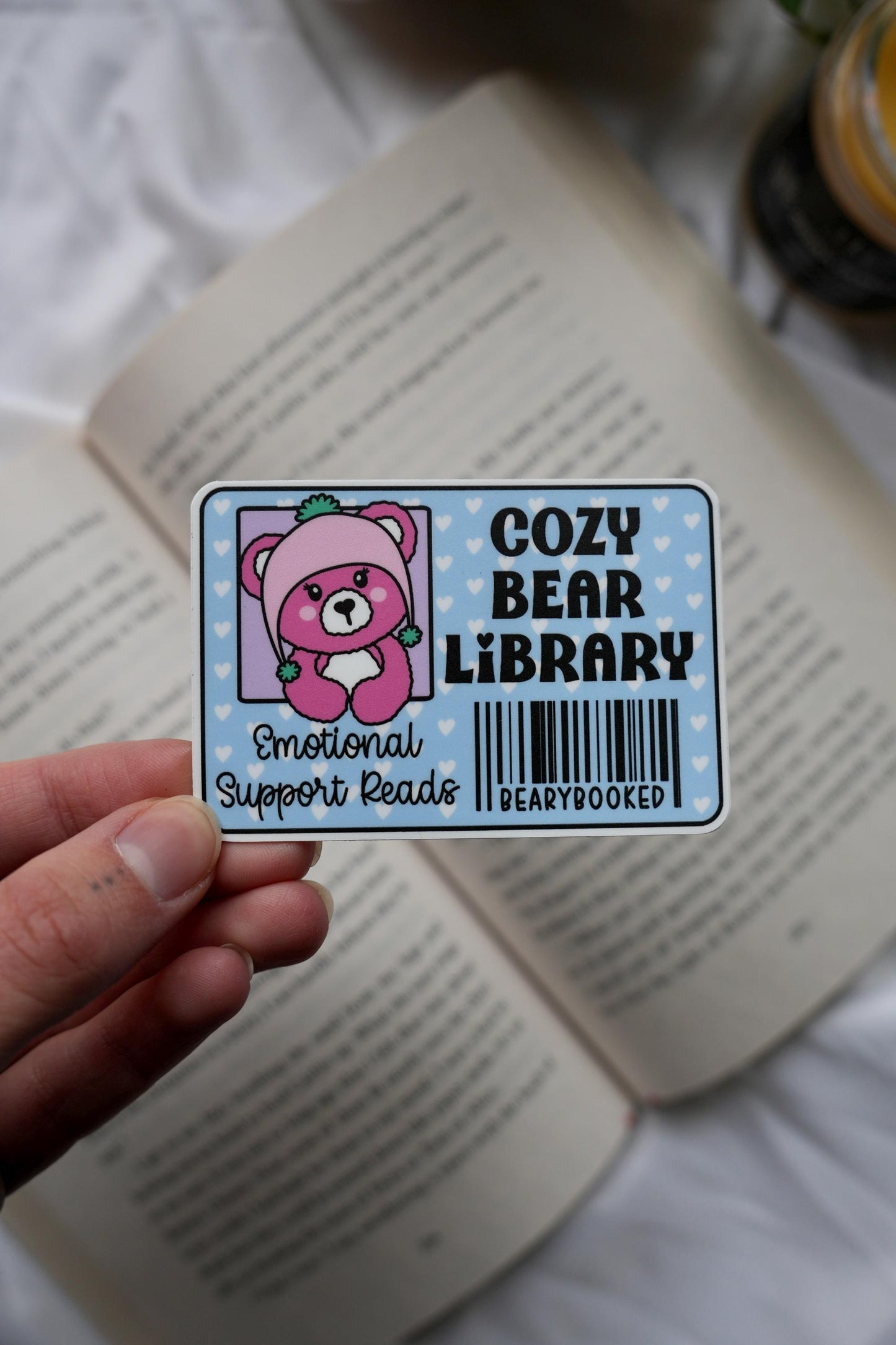 Cozy Bear Library Sticker