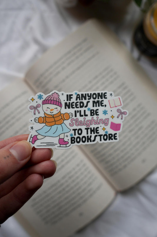 Sleighing to the Bookstore Sticker