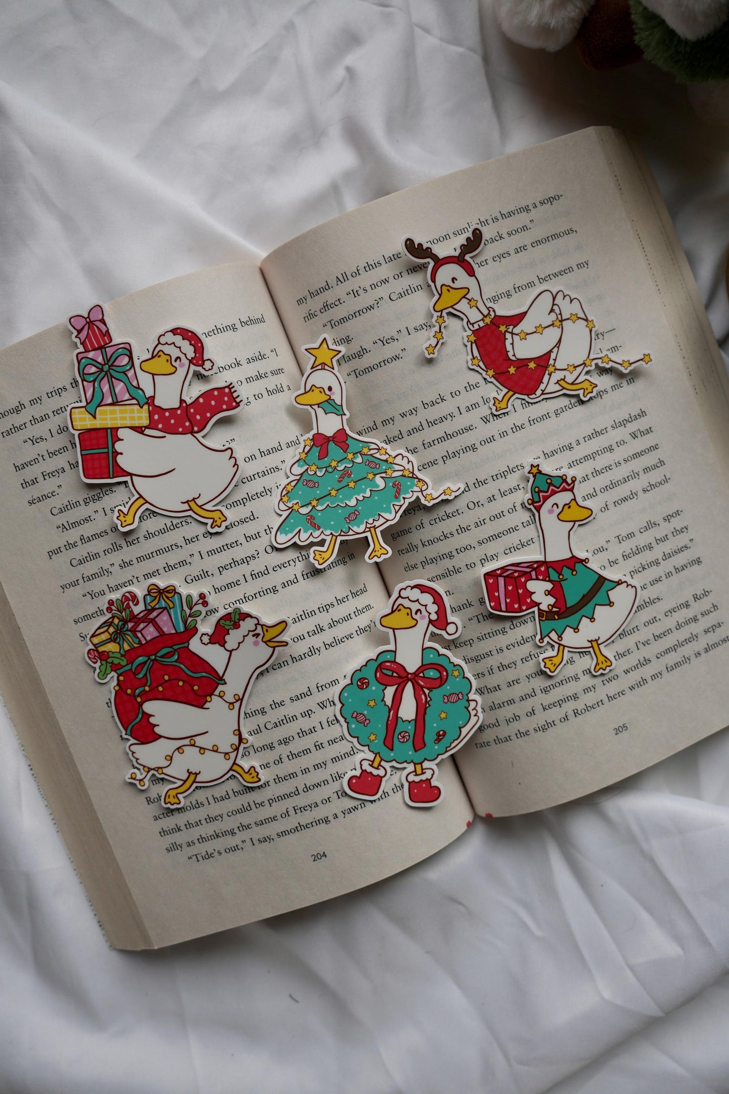 Festive Geese Stickers