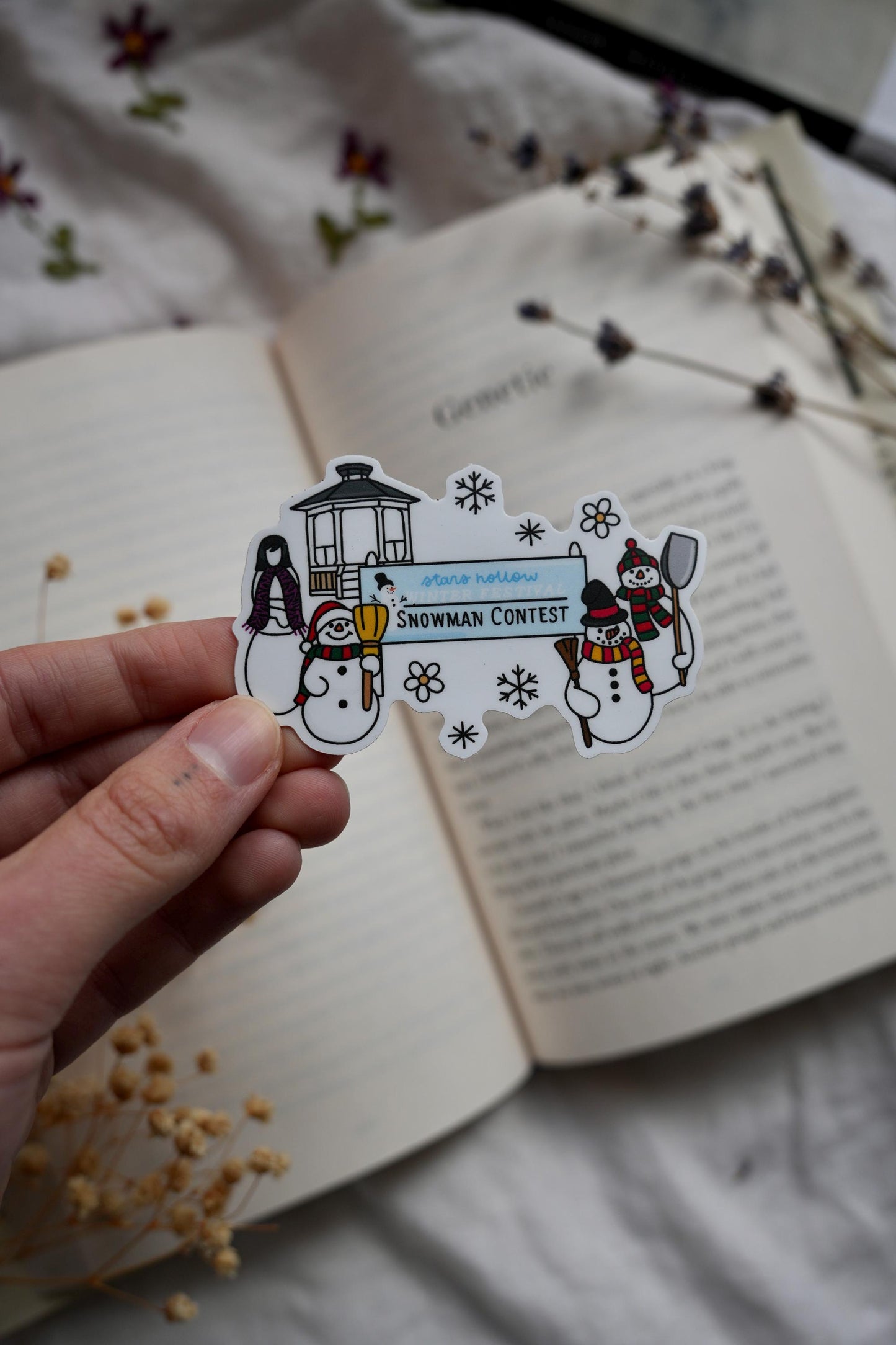 Stars Hollow Snowman Contest Sticker