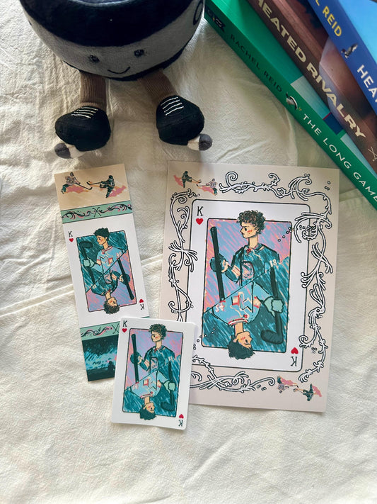 King of Hearts Bundle (Sticker, Bookmark and Art Print)