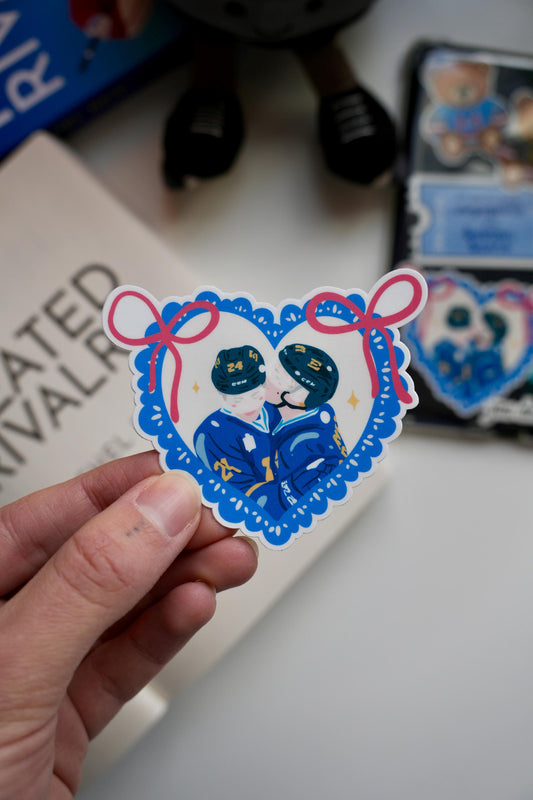Shane and Ilya Framed Heart Sticker