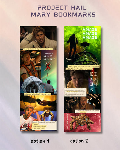 Project Hail Mary Collage Bookmarks