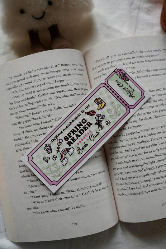 Spring Reader Book Club Bookmark