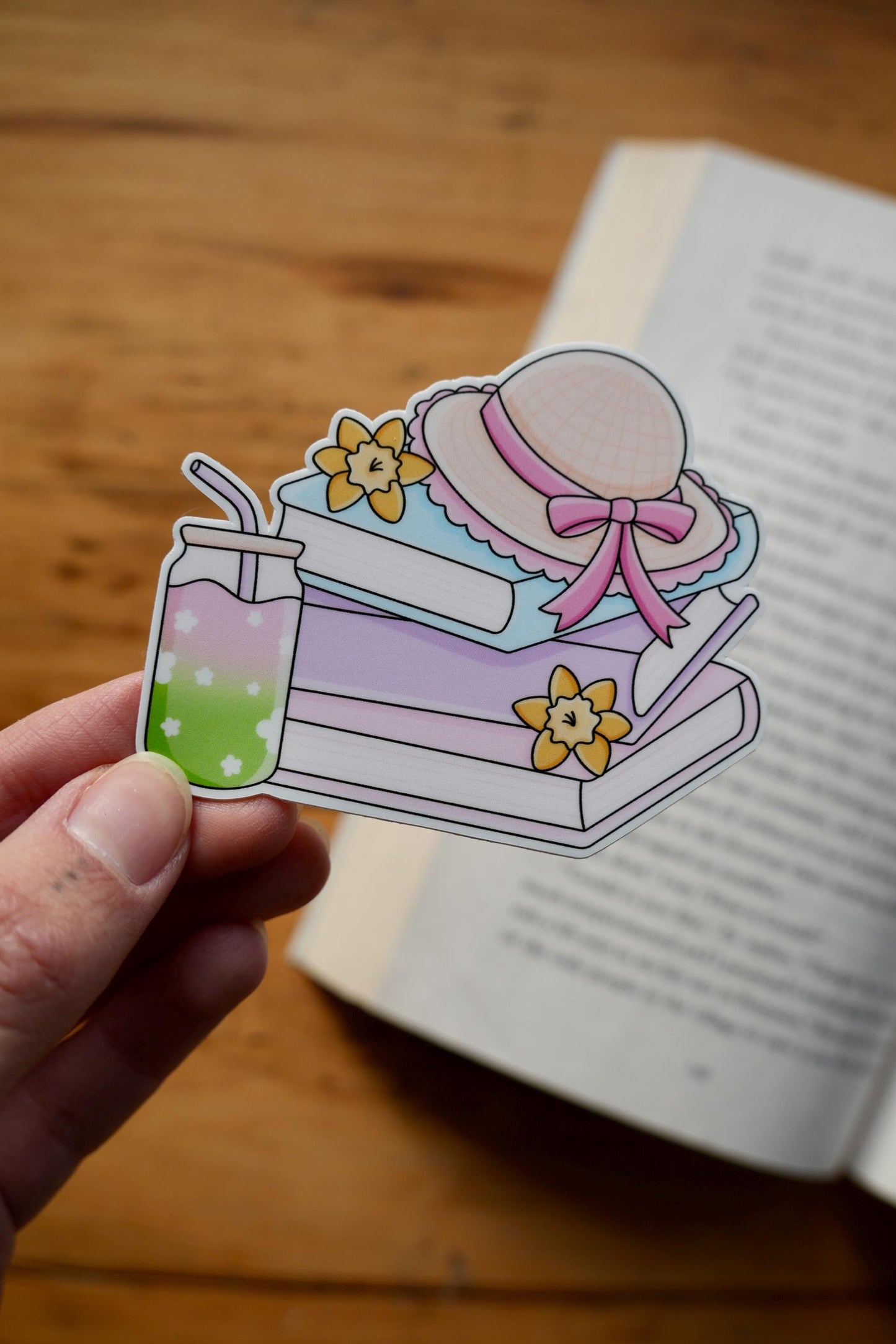 Summer Book Stack Sticker