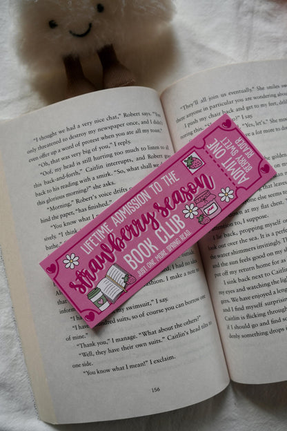 Strawberry Season Book Club Bookmark
