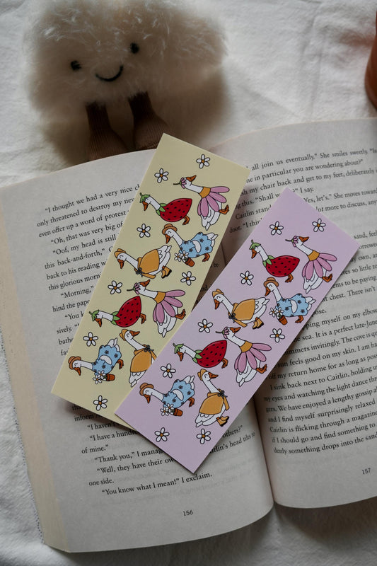 Silly Goose Floral Bookmark