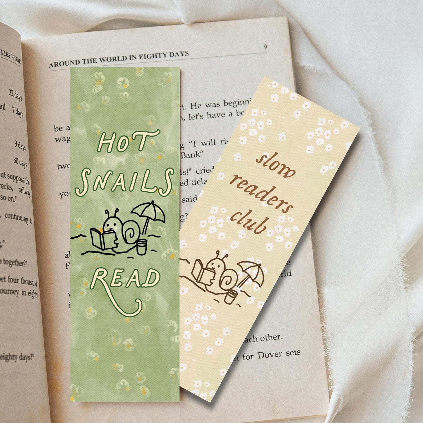 Hot Snails Read Bookmark, Slow Readers Club