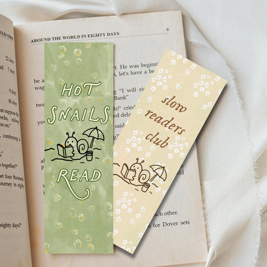 Hot Snails Read Bookmark, Slow Readers Club