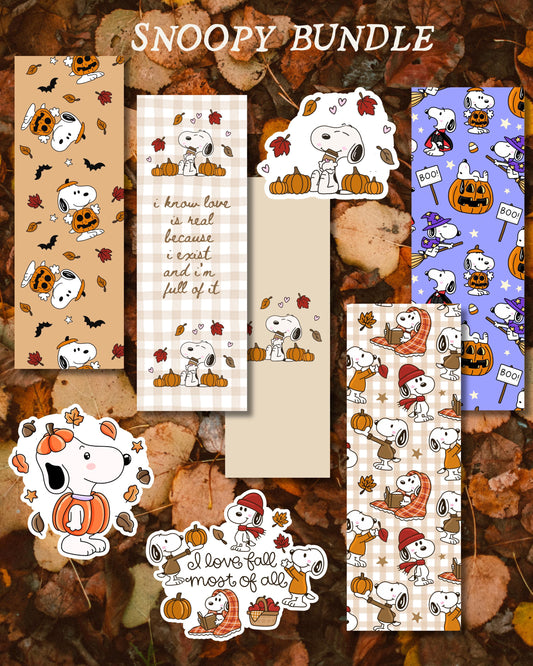I Love Fall Bundle (Stickers and Bookmarks)