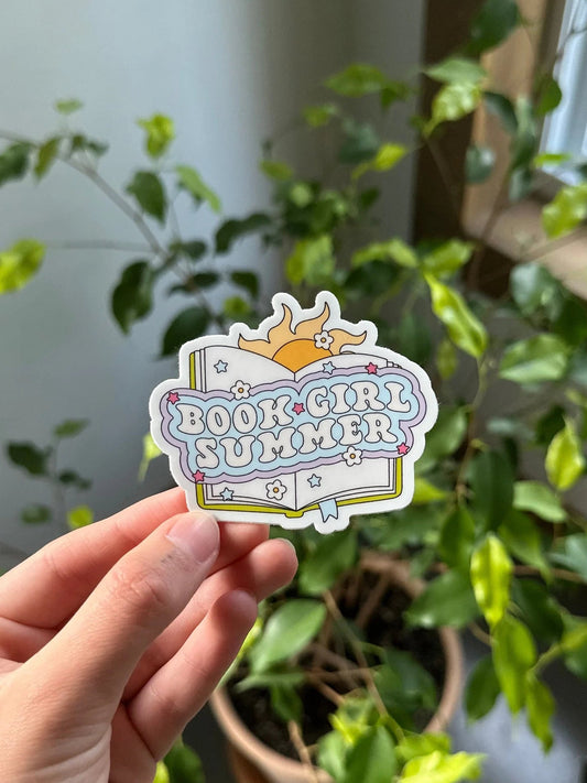 Book Girl Summer Sticker