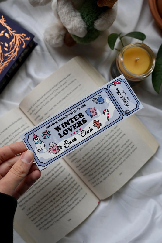 Winter Lovers Book Club Bookmark