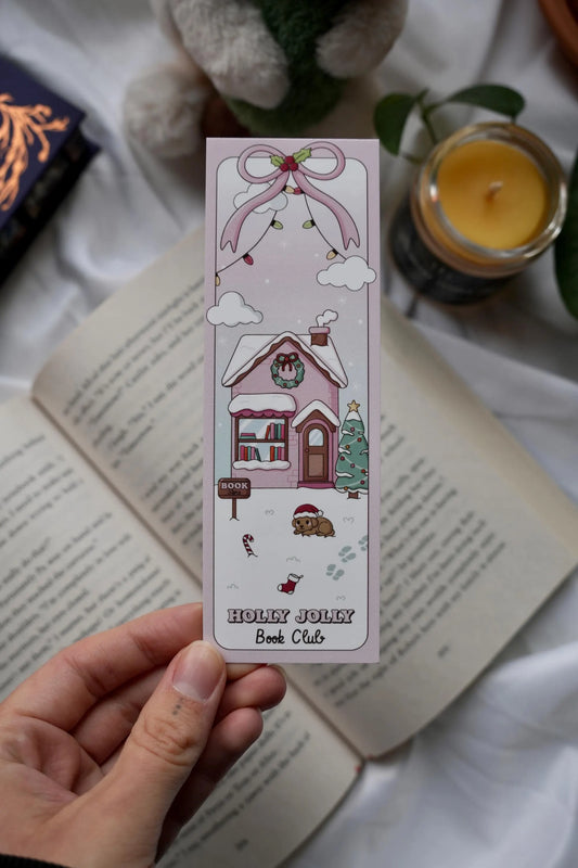 Holly Jolly Book Club Bookmark