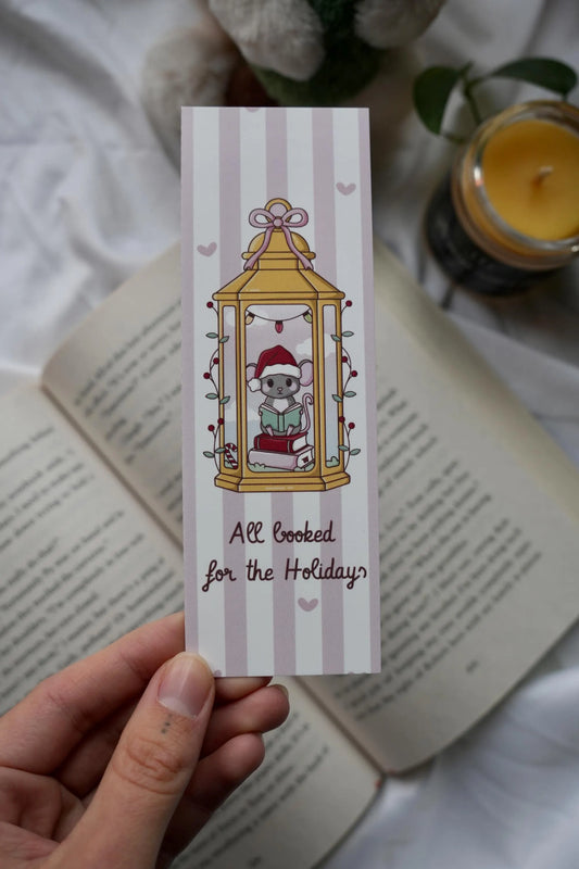 All Booked for the Holidays Mouse Bookmark