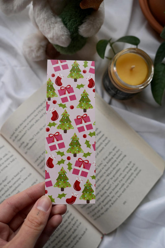 Christmas Trees and Presents Pattern Bookmark