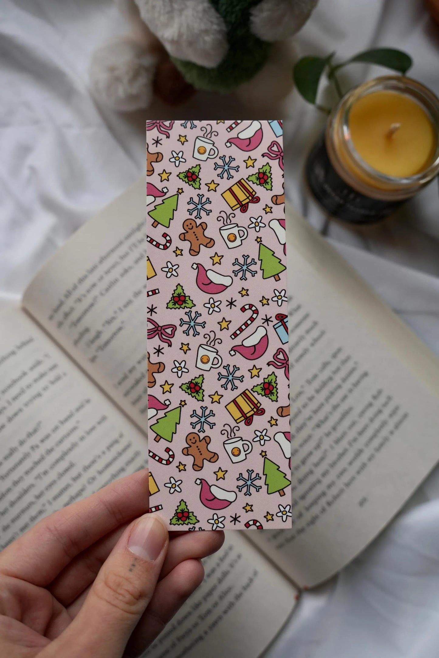 Christmas Elements Pattern Bookmark