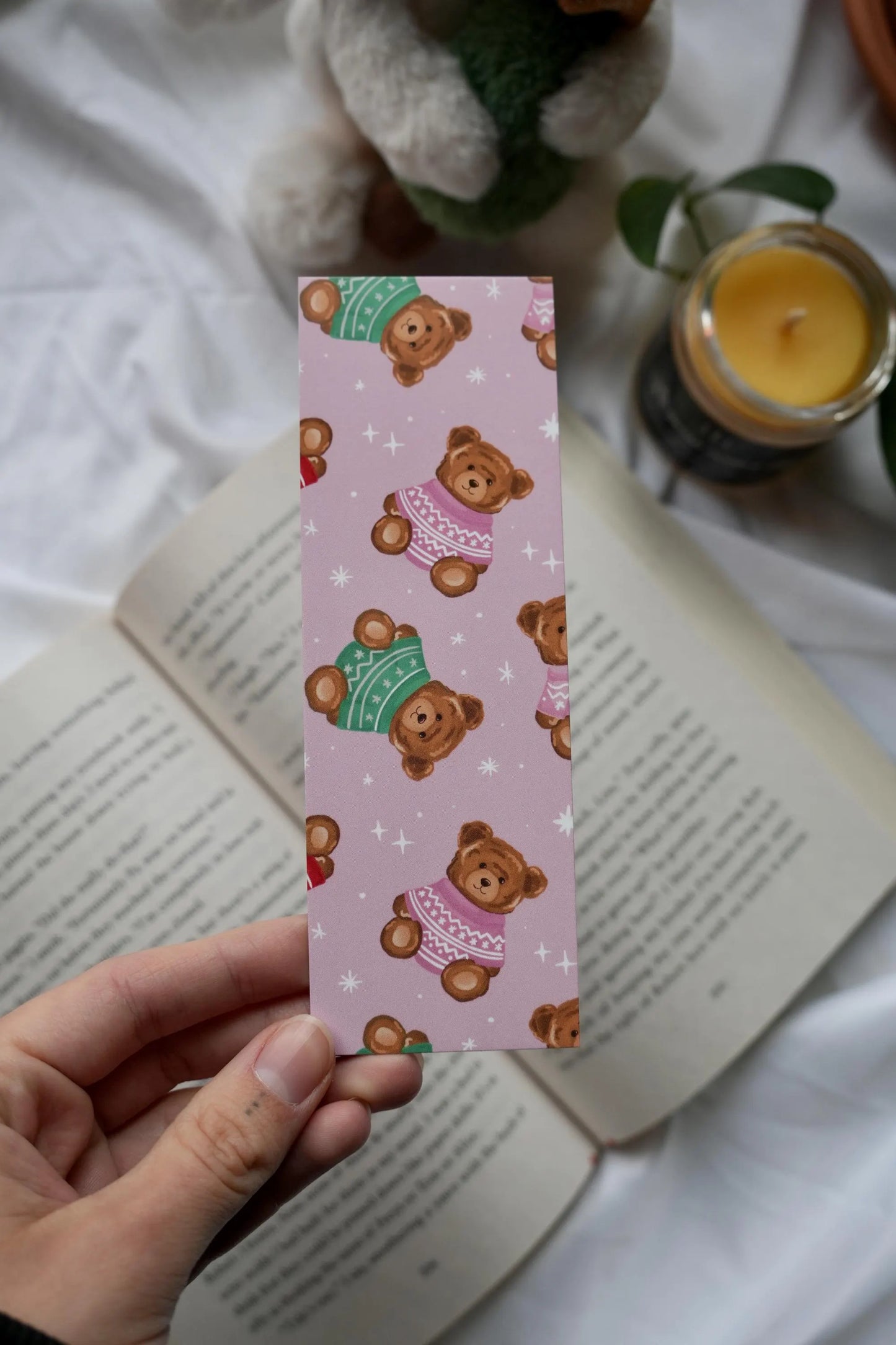 Teddies in Christmas Sweaters Bookmark