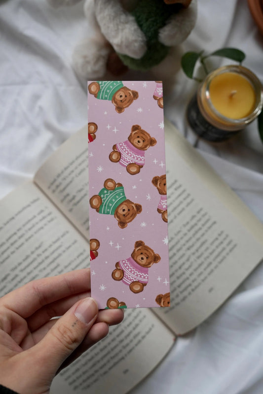 Teddies in Christmas Sweaters Bookmark